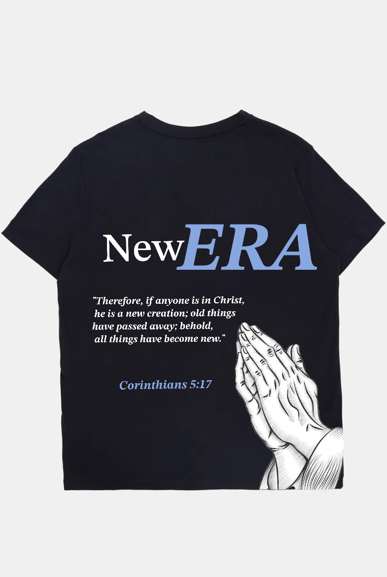 NewERA Collection: Black, White and Blue T-Shirt