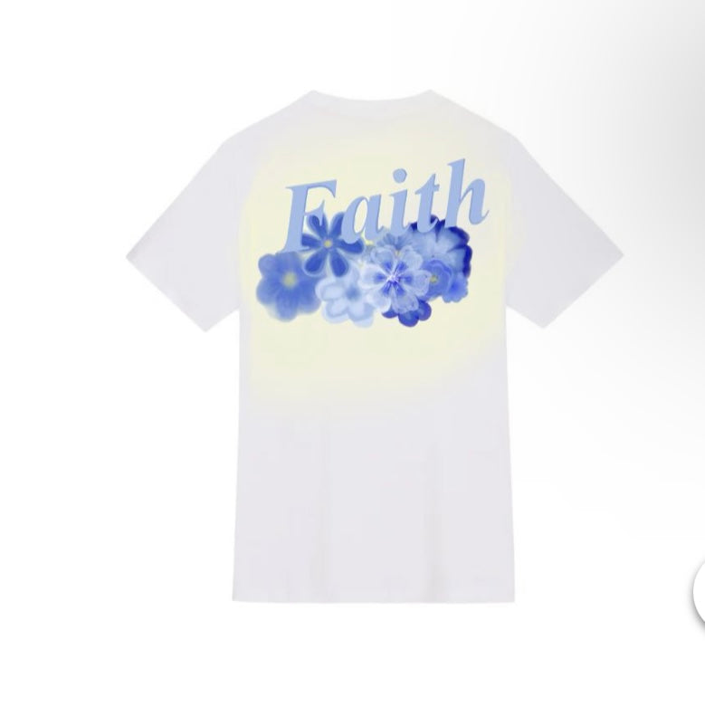 Faith collection: Blue and White Floral T-Shirt